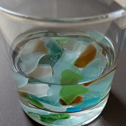 小豆島のシーグラス（天然）＊rare柄入りガラス 6枚目の画像