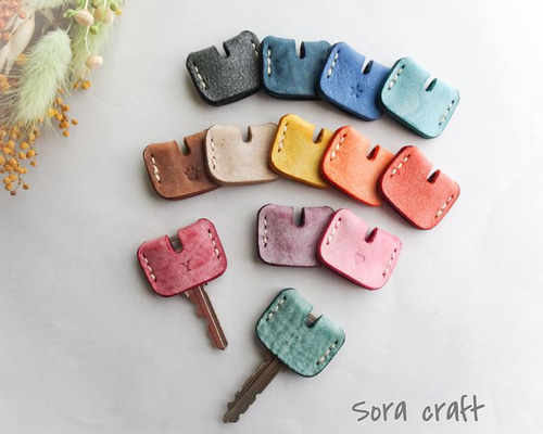 ★単品★本革 キーカバー アラスカ ・刻印無料 ☆単品☆本革 キーカバー アラスカ ・刻印無料 キーリング Sora