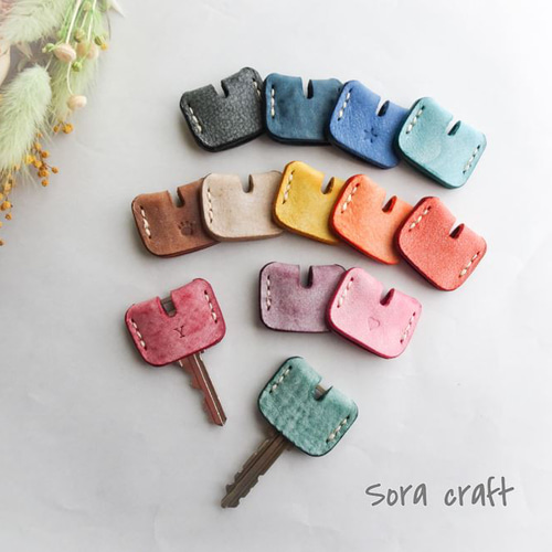 ★単品★本革 キーカバー アラスカ ・刻印無料 ☆単品☆本革 キーカバー アラスカ ・刻印無料 キーリング Sora