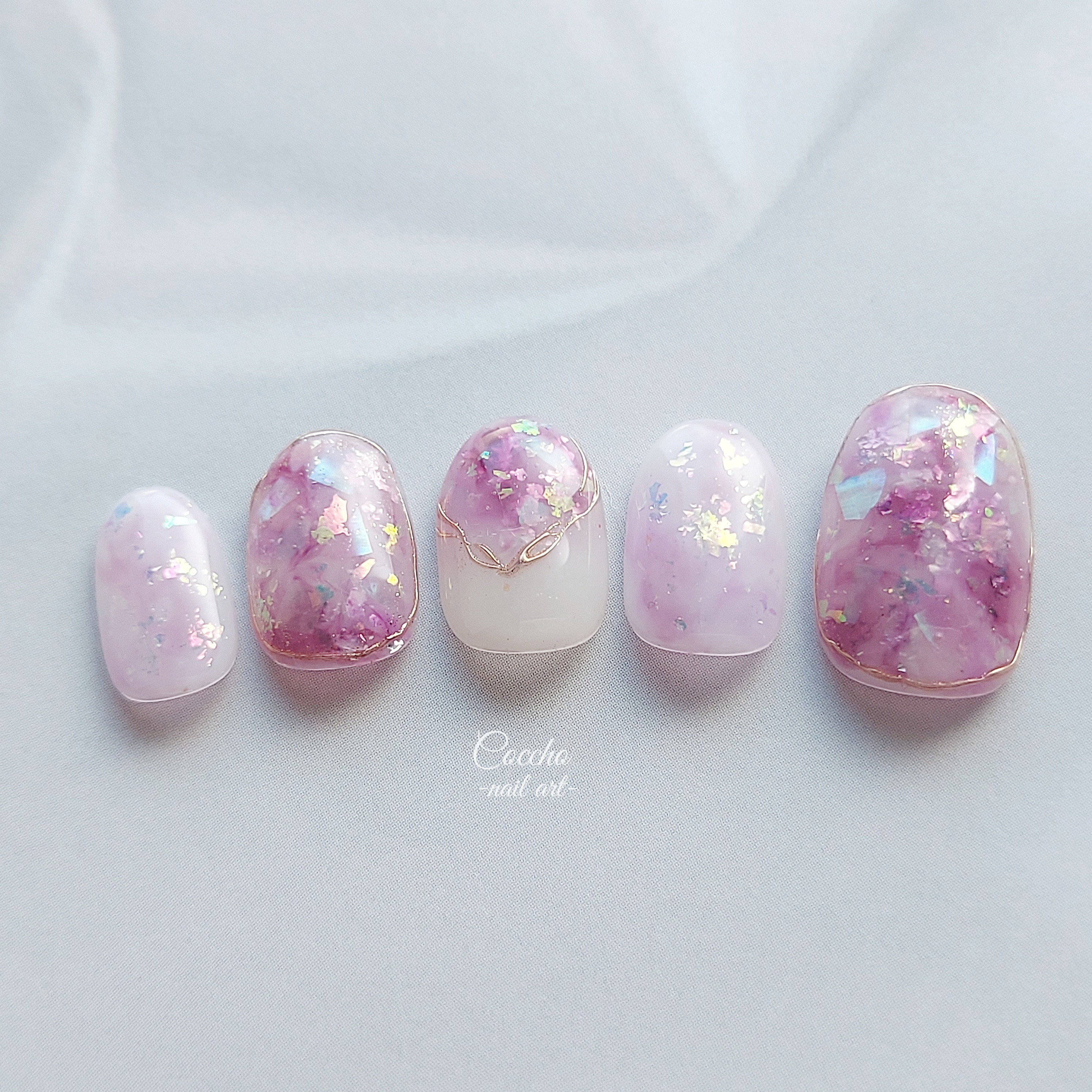 パープル ニュアンス ネイルチップ ネイルチップ ニュアンス パープル