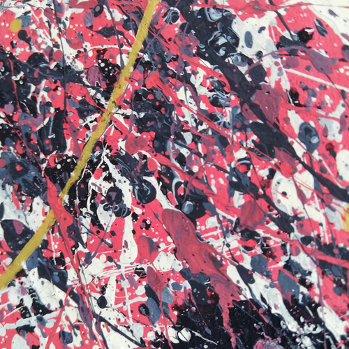 ○原画一点物○『抽象と幾何学/黒赤金/splatter&geometric