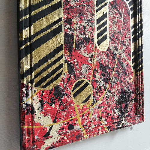 【原画】抽象アート 額縁付き モダンインテリア 一点物 絵画 5accd3025be4f19546436dfe5d23ec