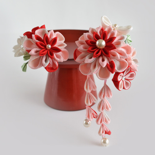 レオン様ご注文 お姫様みたい！つまみかんざし つまみ細工 髪