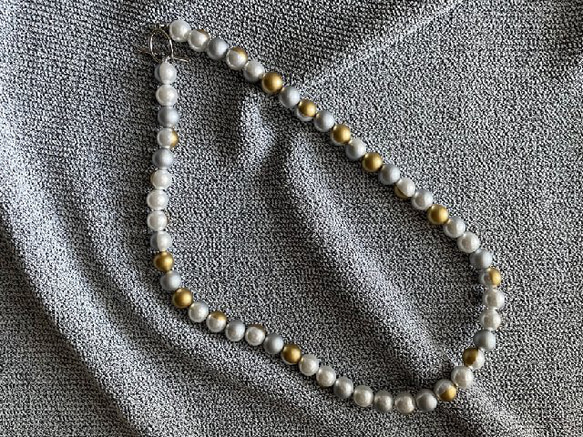 ②ジュエリーセット　パールネックレス　シルバー　ゴールド　カラー　アクセ 2連ネックレス／パール＆ゴールドチェーン／destyle | SUIT SQUARE