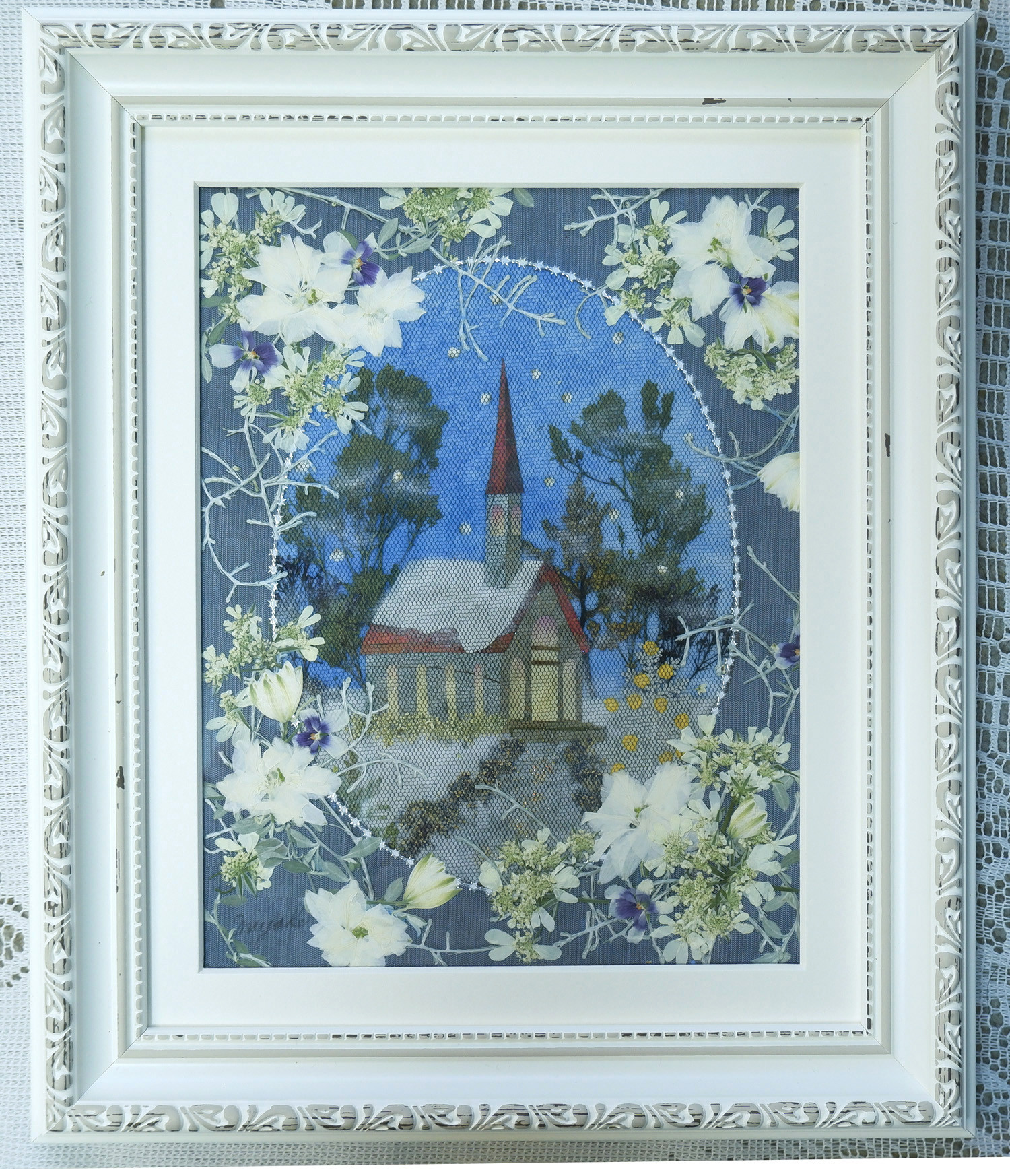 押し花専用額 押し花アート 不思議な花倶楽部 雪景色 - メルカリ