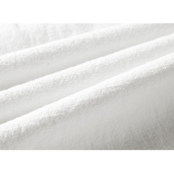 9分丈バルーンパンツ　中厚砂洗い綿麻　大きいサイズゆとりパンツ　ホワイト＃L042WH 8枚目の画像