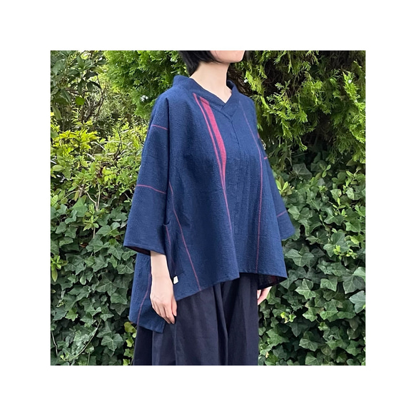 雲土【楽衣】 (RAKUE) シャツ 浴衣 作務衣 ｵﾘｼﾞﾅﾙ 一点もの シャツ 