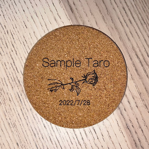 デザイン自由✨】250円/枚-コースター兼用 席札(記念品にも♪) 席次表