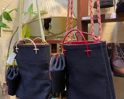 ムックの店のスモールバッグ デニム✖️レザー ショルダーバッグ 