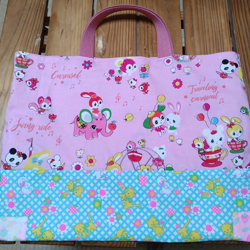 入園入学　ハニーチューン　手提げ　レッスンバック　女の子　通園通学かばん 入園入学ハニーチューン手提げレッスンバック女の子通園通学かばん