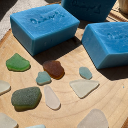 海石鹸　La Mer Soap ミントの石鹸　手作り石鹸　雑貨石鹸　ハンドメイド石鹸　海　夏【1個】 2枚目の画像