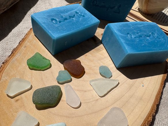 海石鹸　La Mer Soap ミントの石鹸　手作り石鹸　雑貨石鹸　ハンドメイド石鹸　海　夏【1個】 2枚目の画像