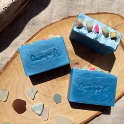 海石鹸　La Mer Soap ミントの石鹸　手作り石鹸　雑貨石鹸　ハンドメイド石鹸　海　夏【1個】 4枚目の画像