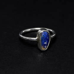 オーストラリア 産　オパールのリング　 槌目　14号　（ブラック） ＊天然石アクセサリー　指輪　一点物＊ 3枚目の画像