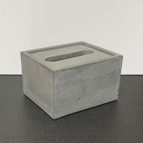 卓上テッシュケース コンクリート製／無印良品対応サイズ ティッシュ