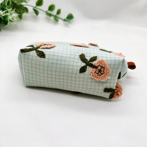 ⚮̈ミナペルホネン　シェルポーチ　skip ミナペルホネン skip mint シェル型ポーチ 化粧ポーチ 小物入れ ポーチ