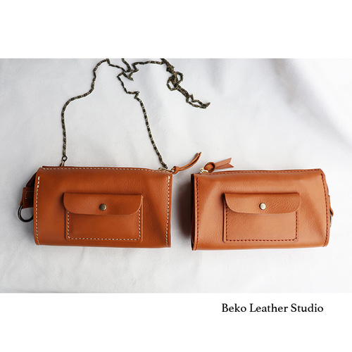 ショルダーの財布/革の大きな長財布/左利き右利き財布/LV-camel スマホ