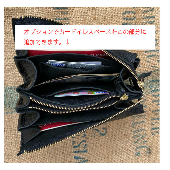 スマホショルダーの財布/革の大きな長財布/スマホポシェット /LV-グリーン送料無料 8枚目の画像