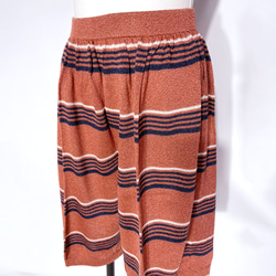 サマーニット✿テラコッタ  グリッター ストライプ ハーフパンツ　373 TERRACOTTA STRIPE 3枚目の画像