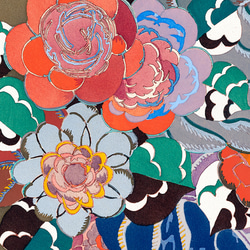 【NO.414】花柄のアールデコ模様アートポスター☆ボタニカルフラワーお洒落個性的カラフルモダンA1B5B4B3B2A2 3枚目の画像