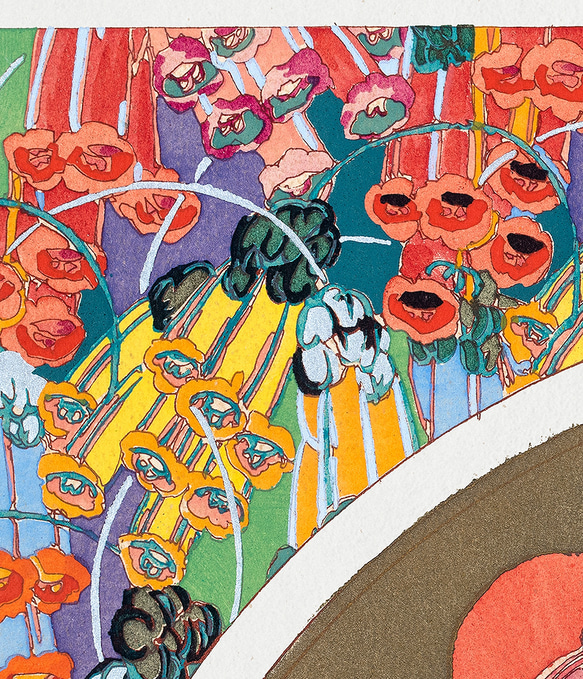 【NO.414】花柄のアールデコ模様アートポスター☆ボタニカルフラワーお洒落個性的カラフルモダンA1B5B4B3B2A2 4枚目の画像