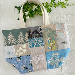 ミナペルホネン　2wayスクエアトートバック　パッチワーク c ミナペルホネン Lサイズ パッチワーク トートバッグ