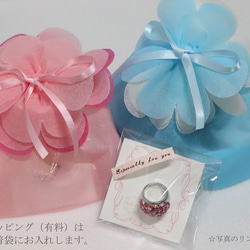 フープイヤーカフ・シルバー・片耳用・グルーデコ（バイオレット・ヴィンテージローズ） 10枚目の画像