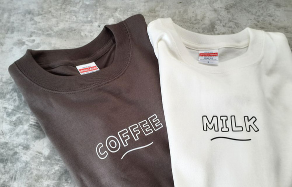 MILK COFFEE Tシャツ ユニセックス ペアコーデ ギフト オーバーサイズ 3枚目の画像