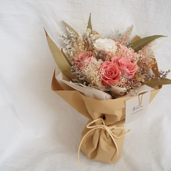大人可愛いピンク プリザーブドフラワーの花束 bouquet プリザーブド