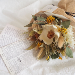 ジュートで包んだドライフラワーの花束 bouquet 4枚目の画像