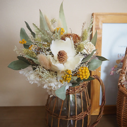 ジュートで包んだドライフラワーの花束 bouquet 6枚目の画像