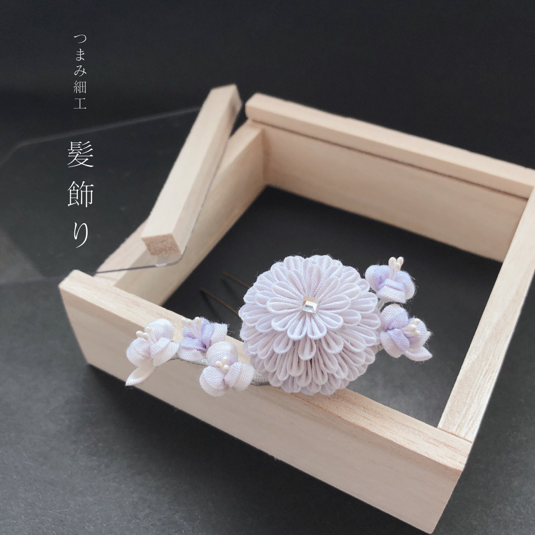 つまみ細工 半くす (522) （つまみ細工 髪飾り 帽子③ 去る）
