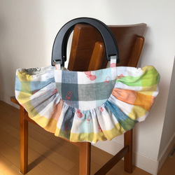 ミナペルホネン木製手持ちハンドメイドバック ハンドメイド バック ミナペルホネンalive （mina perhonen