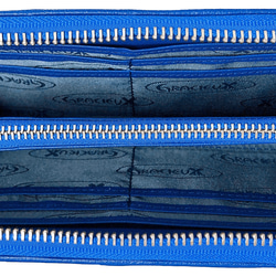 牛革ストライプ長財布（ブルー） 5枚目の画像