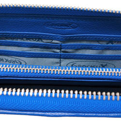 牛革ストライプ長財布（ブルー） 8枚目の画像