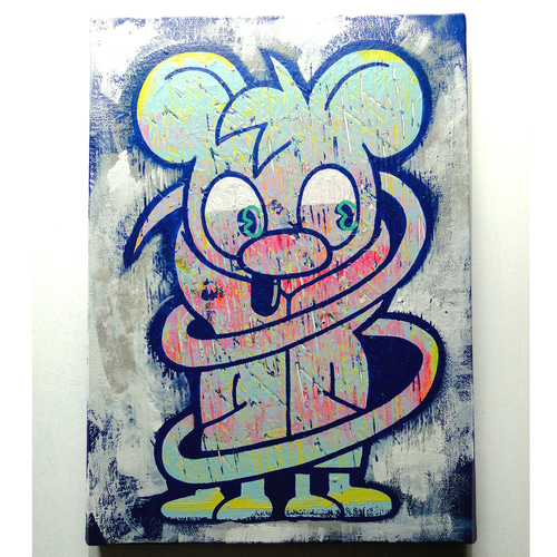 ネズミアクリル画原画