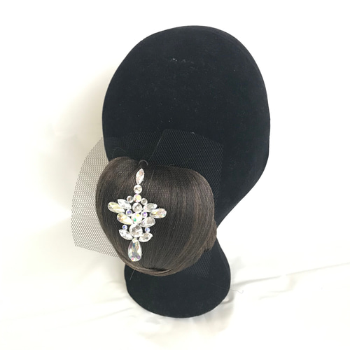 ヘアオーナメント　社交ダンス　ヘアアクセサリー 黒 ヘアオーナメント 社交ダンス ヘアアクセサリー 黒