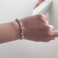 トライアングルシルバーバングルsilver950スタンプワーク彫金