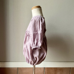 puffed sleeves romper／カラミ織のパフスリーブロンパース／出産祝い 13枚目の画像