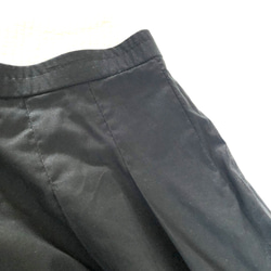 定番の春夏の黒スカート ♫ 裏地付き☆サラサラコットン♡マキシ丈で大人可愛いタックフレアスカート くろ 3枚目の画像
