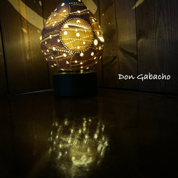 ひょうたんランプ ☆ お花と猫 スタンドライト・テーブルランプ Don