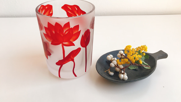 蓮の花ロックグラス❤︎貴方の食卓が高級レストランへ早変わり 7枚目の画像