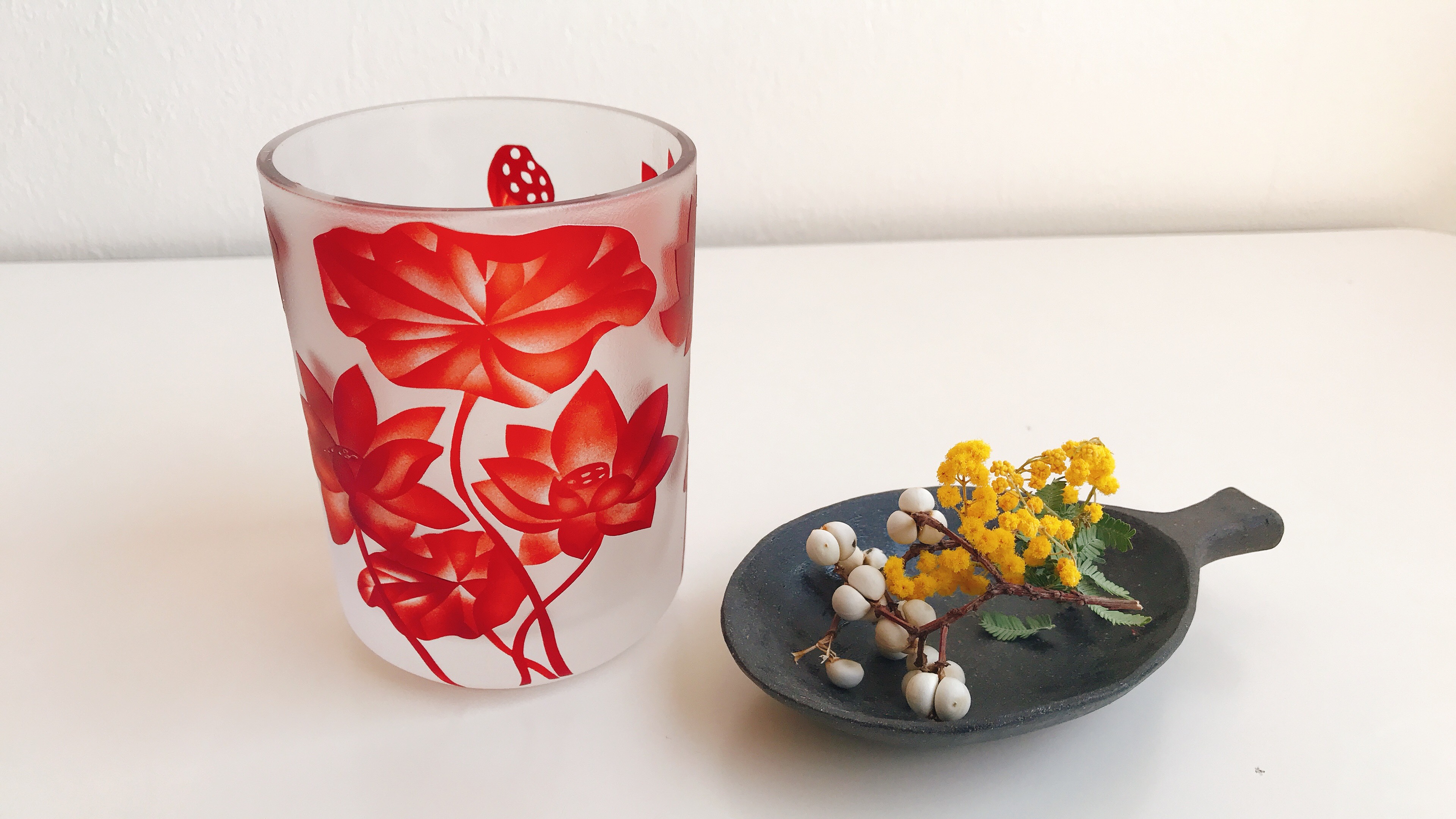 蓮の花ロックグラス❤︎貴方の食卓が高級レストランへ早変わり