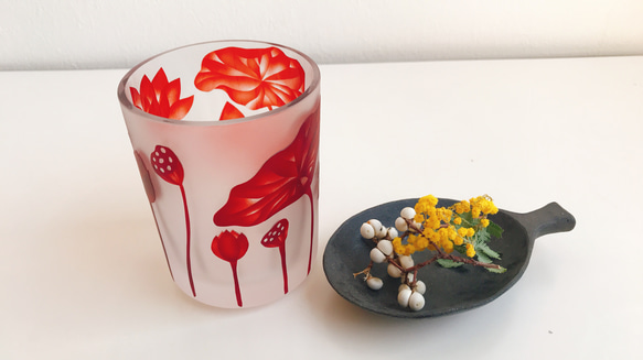 蓮の花ロックグラス❤︎貴方の食卓が高級レストランへ早変わり 3枚目の画像