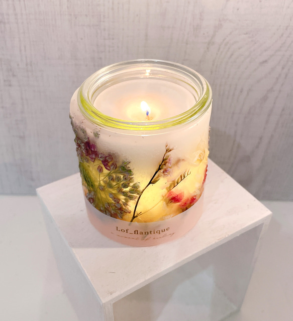 Botanical flower candle(ブルーパフューム) LEDティーライトキャンドル付き 送料無料 6枚目の画像