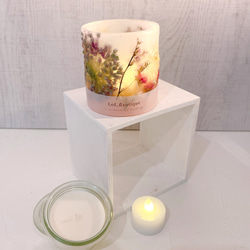 Botanical flower candle(ブルーパフューム) LEDティーライトキャンドル付き 送料無料 3枚目の画像