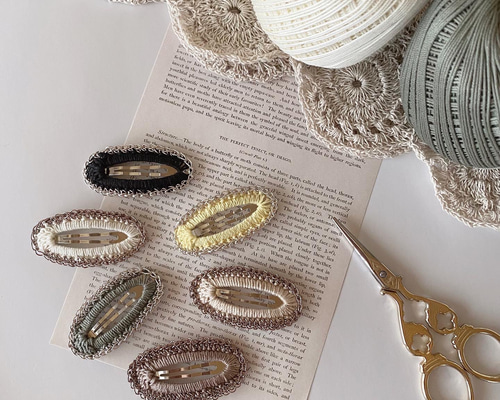 きらきら かぎ編み パッチンピン】ベビー キッズ アクセサリー 卒業式