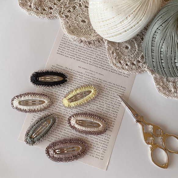 きらきら かぎ編み パッチンピン】ベビー キッズ アクセサリー 卒業式