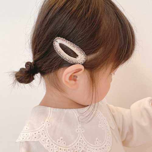 きらきら かぎ編み パッチンピン】ベビー キッズ アクセサリー 卒業式