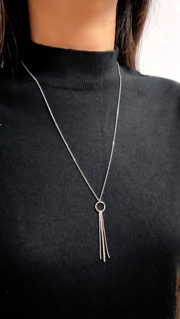 SWP long necklace（silver） 4枚目の画像